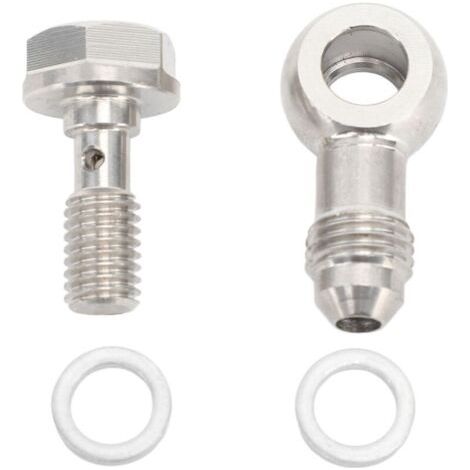 QORVA-Kit de boulons banjo M8 X 1,25 mm à AN4, raccord en acier inoxydable à haute capacité de charge avec rondelle