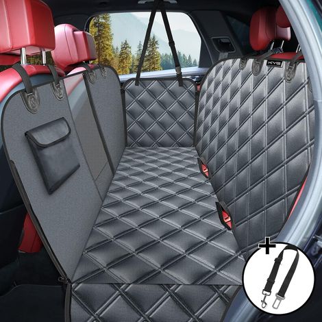 MINKUROW Funda para Asiento de Perro Funda para Asiento Trasero Antideslizante e Impermeable con Cremallera Exterior Funda Protectora para Tronco de Perro Universal para Coches 135X148cm Gris (1/5)