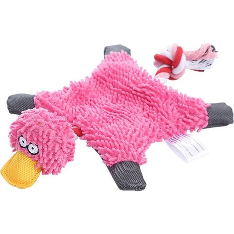 Jouet couineur pour chiens de petite à moyenne taille, livré avec couineurs, papier crépon, ficelle pour rendre les jouets en peluche plus interactifs et amusants(rose rouge) (1/5)