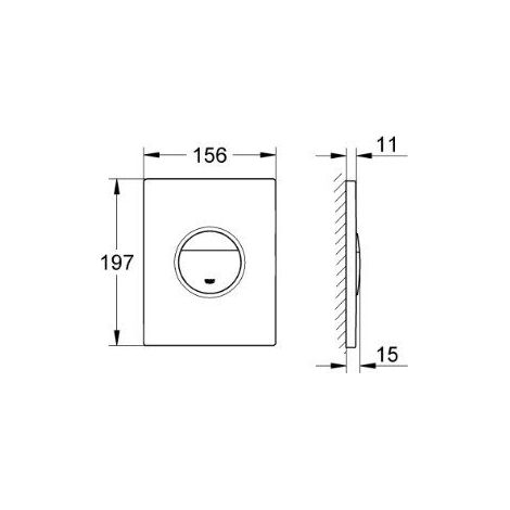 Grohe Plaque de Commande Wc Nova 38765Sh0 (Import Allemagne) (1/2)