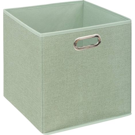 Scatola portaoggetti da 31x31 cm con manici, colore pistacchio (1/4)