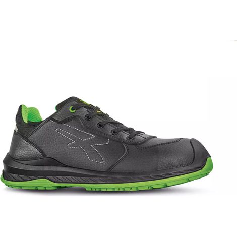 Zapatos de seguridad bajos NATURAL UK ESD S3 CI SRC - Negro/Verde 36