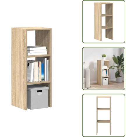Bücherregal Stapelbar Sonoma-Eiche 30x30x80 cm Holzwerkstoff - Bücherregal - Bücherregale - Bücherständer - Bücherschrank (1/5)