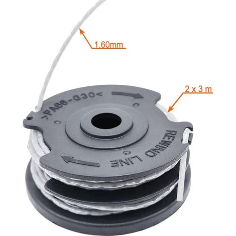 Bobine di ricambio di filo per decespugliatore Bosch F016800351 (lunghezza: 6 m, Ø 1,60 mm) ART 24, 27, 30 e ART 30-36 LI (1/5)