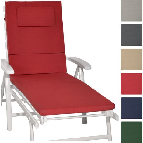 Beautissu Loft RL Cojines colchoneta para Tumbona amaca de Ruedas jardín Rojo