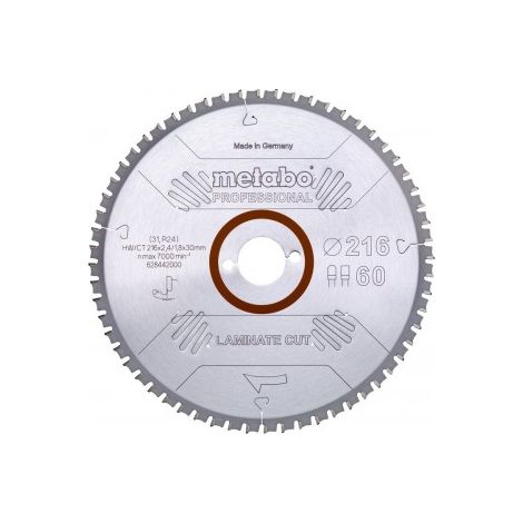 HOJA DE SIERRA LAMINATECUTPROF 254X30 MM 66 FZ/TZ 0 - METABO
