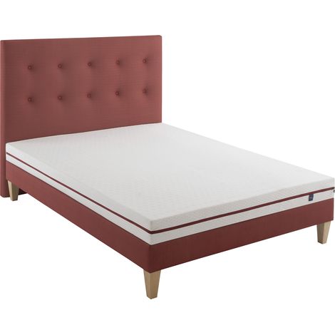 Ensemble matelas junior 100% latex, sommier, pieds et tête de lit Crépuscule 200 - SOMEO 140x190 (1/5)