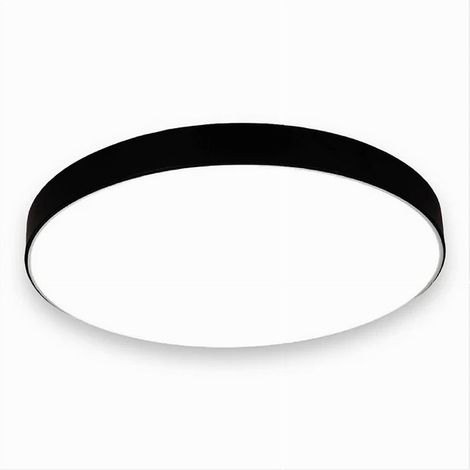 TrAdE Shop Traesio - Plafoniera Led 70w Rotonda Lampada Da Soffitto Nero Lampadario Luce Fredda 02591 - (1/5)