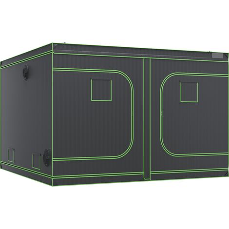 Mophorn Tenda da Coltivazione Idroponica in Oxford 600D Alta Riflettente con Finestra di Osservazione 305x305x203cm,Borsa degli Attrezzi e Vassoio da Pavimento per la Coltivazione di Piante da Interno