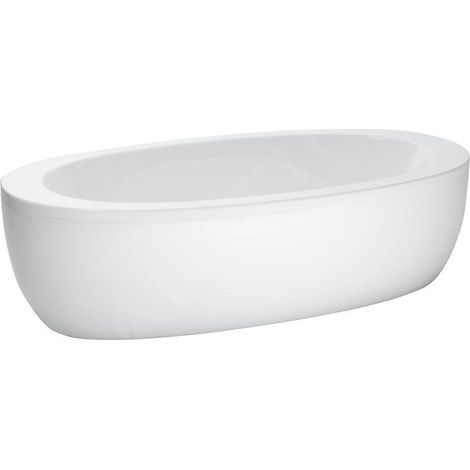 Laufen Il Bagno Alessi One - Baignoire îlot 2030x1020 mm, avec système de massage, éclairage LED et capteur, blanc (1/3)