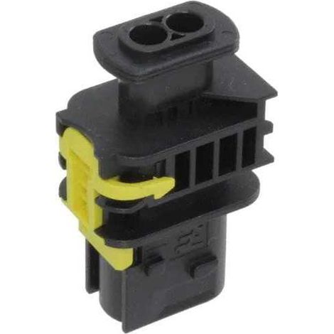 Connettore Heavy Duty Sealed 2.8X0.8 porta maschio 2vie nero senza guarnizione