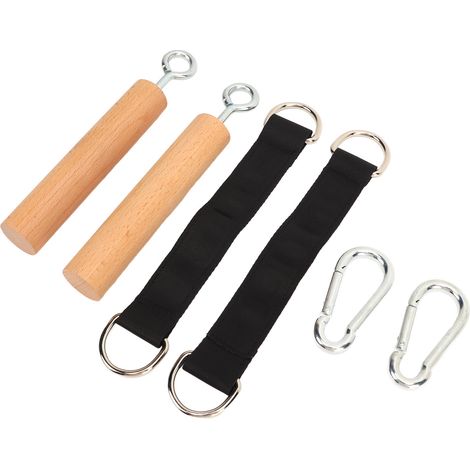 Poignées de traction en bois confortables pour développer la force musculaire, idéales pour l'escalade et les tractions (hommes). (1/5)