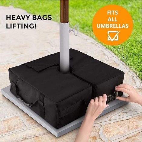 1 PCS (Noir) Sac de Sable de Poids Gazebo Jambe de Tente Sacs de Sable Base Lestée Parapluie Extérieur Sac de Sable Tentes Coupe-Vent Sac de Sable Fixe pour Ancrer Auvent Tente Pare-Soleil (1/5)