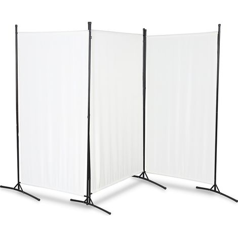 Wolketon Paravent 3 fach Outdoor Trennwand Homestyle Balkon Garten Raumteiler verlängerbar Beige (1/4)