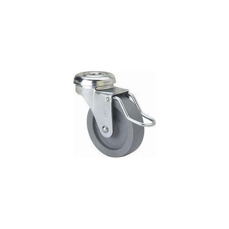 FPLUS rueda pvc con agujero 30 mm. con freno 17284 , Rueda de pvc con freno
Diametro rueda 30 mm.
Peso maximo. 25 KG.
Altura total     42 mm.
Para tornillo central  giratoria
