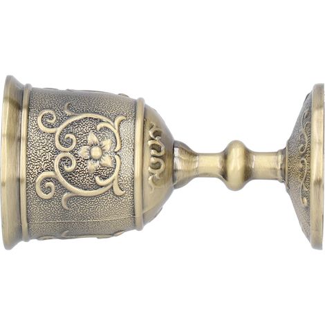 Coupe à vin en bronze, gobelet vintage en relief, calice royal européen, accessoires pour cocktails à whisky et fêtes (1/5)