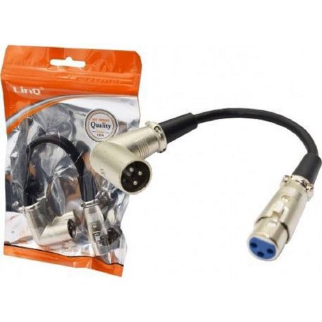 Trade Shop - Cable Adaptador De Audio De Xlr Macho A Xlr Micrófono Angular Femenino Kl-9233 -