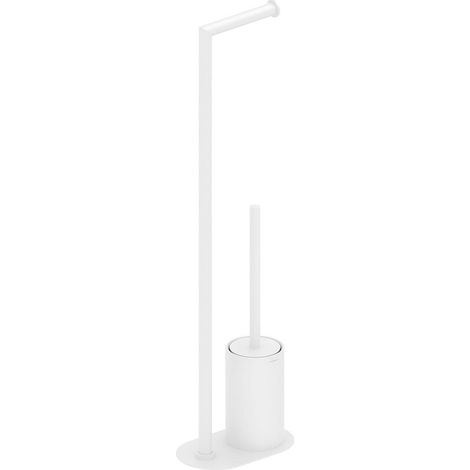 COSMIC Paper Holder with Toilet Brush, Matt White, Architect S+ Collection (1/5)