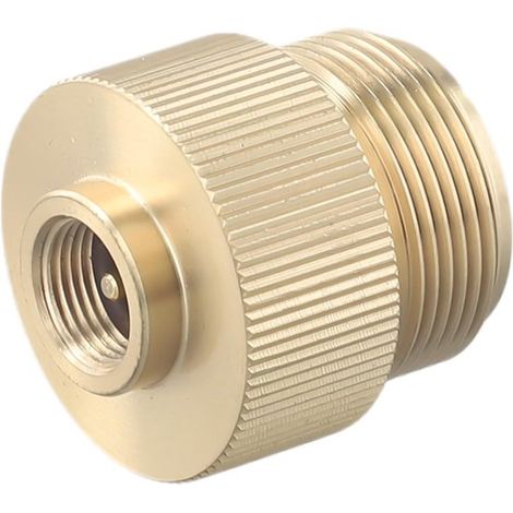 Adaptateur pour réchaud de camping – Conversion de cartouche de gaz – Cuisine en plein air – Valve auto-obturante – 5 x 5 x 5 cm (1/5)