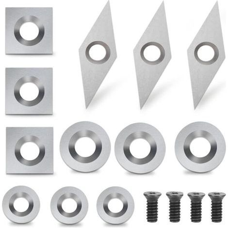 Plaquettes de Coupe en Carbure 12 pièces Outils Tournage Bois Inserts en Carbure Gouges Tournage Bois (1/5)
