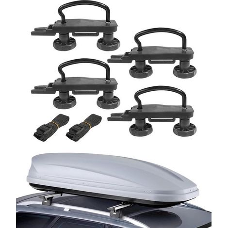 Clips de acero inoxidable en forma de U para cofre de techo (4 piezas)，Accesorios para coche，Juego de accesorios de montaje para cofre de techo (1/5)