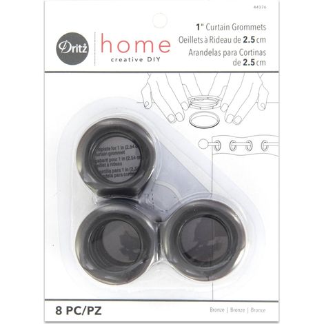 Lot de 8 œillets de Rideau en Plastique de 2,5 cm de diamètre intérieur, Bronze (1/5)