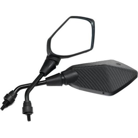 Rétroviseurs pour scooter - Kit de rétroviseurs - Scooter - Rétroviseurs - Accessoires - Universel - Aspect carbone - Vis 8 mm (1/3)