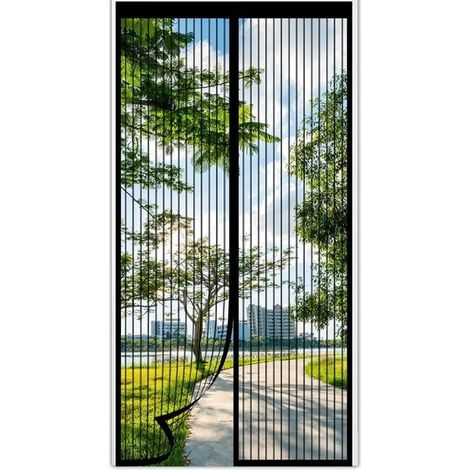 Moustiquaire Porte Fenetre Magnetique - Rideau Anti Mouche Moustiquaire Aimantée Fermeture Automatique Maille Ultra Fine, (90x210cm) (1/4)