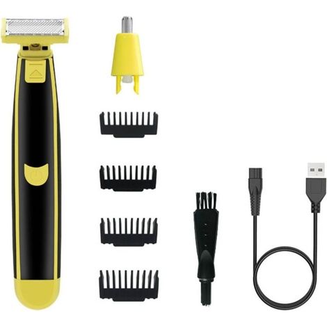 Rasoir électrique pour les hommes du corps du visage de douche humide et sec des rasants rotatifs rotatifs fulllades étanches non glissés USB rechargeables 600mAh Transport (1/5)