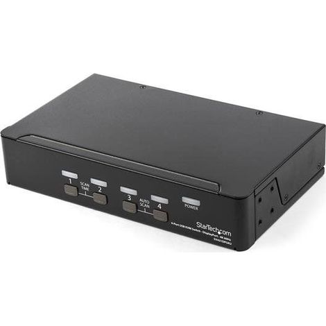 StarTech.com 4 Port DisplayPort KVM Switch - 4K 60Hz - Einzelner DP 4K Bildschirm - Vier Port UHD DP 1.2 USB KVM Switch mit integriertem USB 2.0 Hub & Audio - Dell, HP, Apple, Lenovo (1/5)