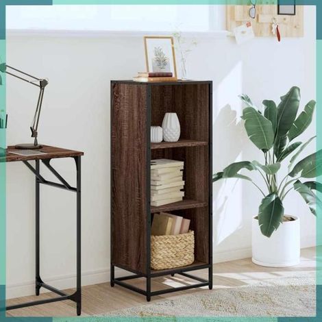 849113 Bibliothèque chêne marron 40x35x107,5 cm bois d'ingénierie (1/5)