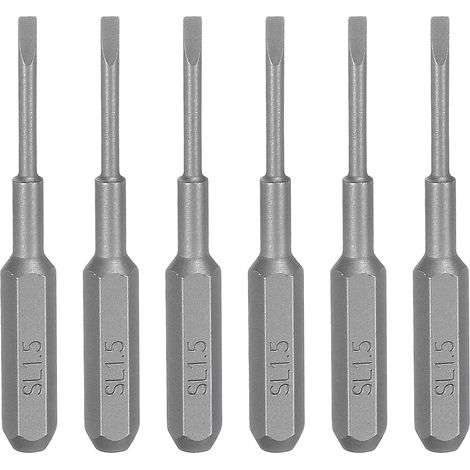 Embout de tournevis fendu SL1.5 Queue hexagonale 5/32" (1/5)
