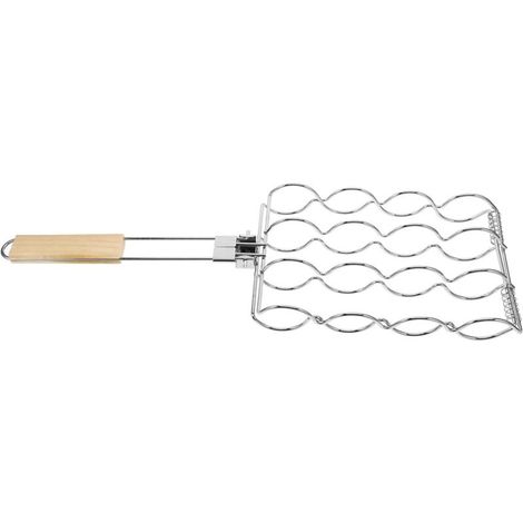 Grille à maïs à poignée pliable, grille à viande, barbecue domestique, grille de barbecue, accessoires pour grille à poisson (1/5)