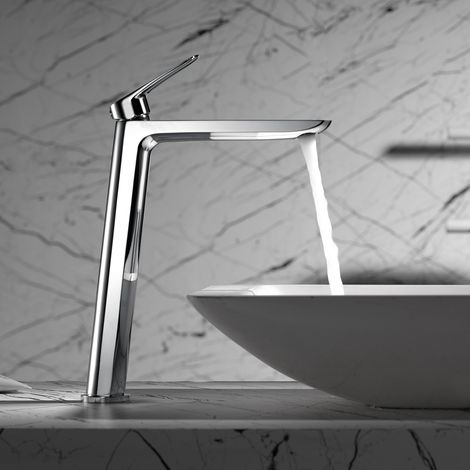 Imex - Grifo Monomando Lavabo Caño Alto Cromado Serie Bélgica (1/5)