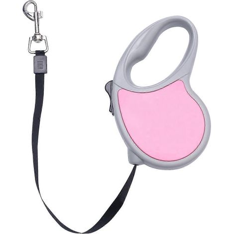 Laisse rétractable automatique de 5 m pour chien, chiot et chat, avec corde de traction télescopique.-17.00X10.00X3.50CM-Pink (1/3)
