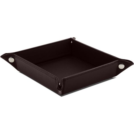 Porte-objets en cuir PU pour bureau, organiseur de bijoux, montre, pièces de monnaie et clés, plateau de rangement multifonction. (1/5)
