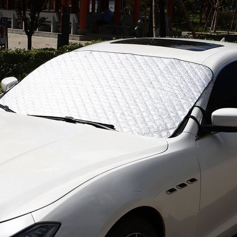 Telo protettivo magnetico per parabrezza auto, protezione antigelo a 4 strati per parabrezza auto - Anti-neve/sole/polvere per l'inverno (146 x 95 cm) (1/2)