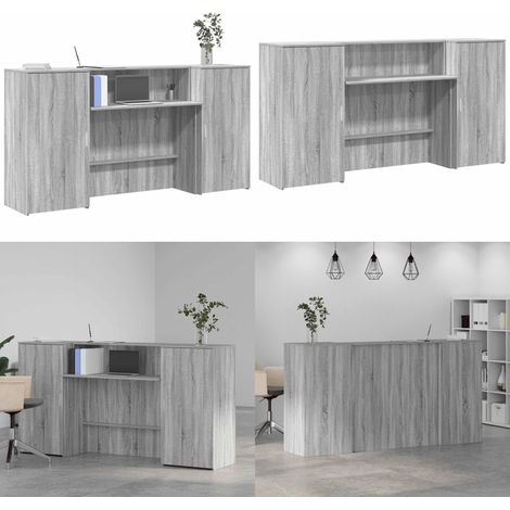 Empfangstheke Grau Sonoma 200x50x103,5 cm Holzwerkstoff - Holzwerkstoff - Tresen (1/5)