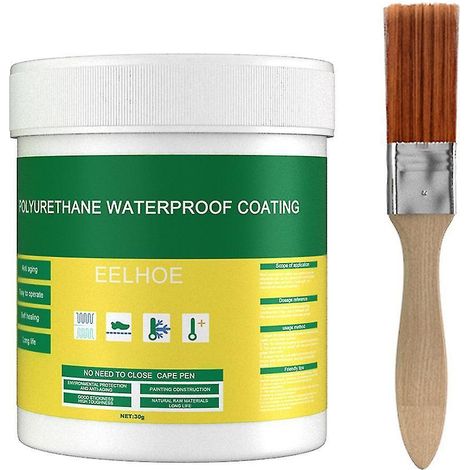 Imperméabilisant transparent salle de bain cuisine, scellant carrelage mural, adhésif étanche extérieur, agent pénétrant anti-humidité 30g x3 + pinceau applicateur, rénovation joint toilette (1/5)