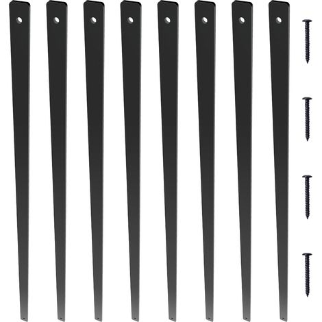Mophorn Balaustra in metallo per scala, 32,28'' x 1'' Balaustra decorativo in lega di alluminio piatto, ringhiera classica per ponti cavi verniciata a polvere nera satinata per portico (1/5)