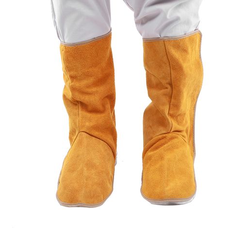 Couvre-Botte De Soudage - Peau De Vache - Résistant À 500 °C - Protection Pieds Et Mollets - 1 Paire (1/5)