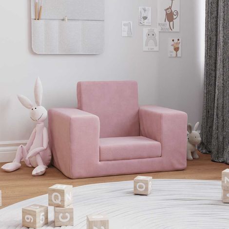 Canapé-lit,Canapé convertible pour enfants Rose Peluche douce CFW57078 (1/5)