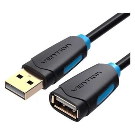 Cable Alargador USB 2.0 Vention CBCBD/ USB Macho - USB Hembra/ 50cm/ Negro
