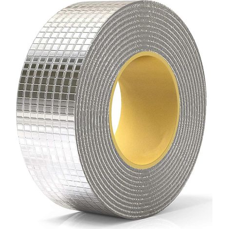Aluminiumklebeband zur Rissreparatur, wasserdicht und mit Soforthaftung. Auslaufsicher, vielseitig und wirtschaftlich. Geeignet für Elektroinstallationen. (1/5)