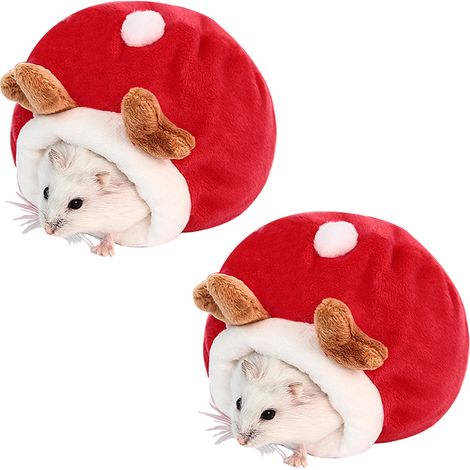 Grotte Pour Petit Animal - Lit Chaud En Éponge Et Corail - Cabane Cachette Pour Cochon D Inde Et Rat - 1 Pièce (1/5)