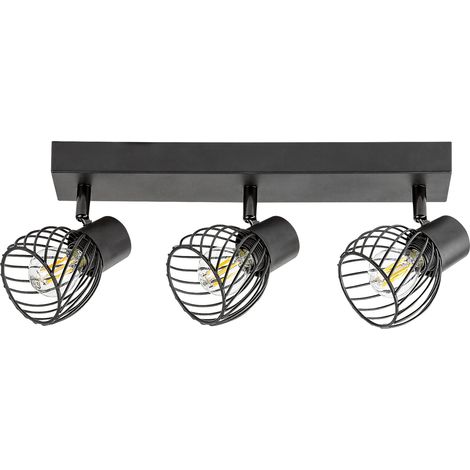 Spot barre plafond industriel noir 3xE14 Rabalux Aberama (1/5)