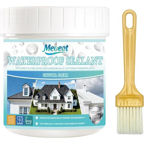 Agent Anti-Fuite étanche, Agent de Revêtement Imperméable Transparent, Waterproof Anti-Leakage Agent, Agent Durable Réparation des Murs- pour douche sous-sol, mur de fenêtre, et Toits, 300g (1/5)