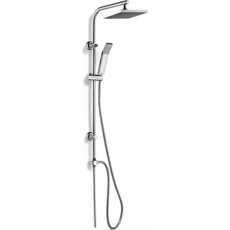 Set colonna doccia regolabile in acciaio 20x45x100 cm con soffione e doccetta 1 getto (1/5)