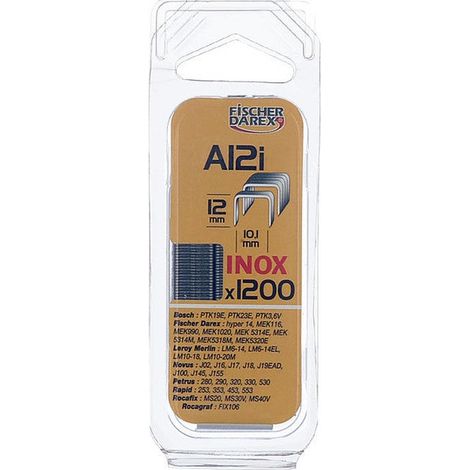 FISCHER DAREX Lot de 1200 agrafes fil fin FISCHER DAREX A12i