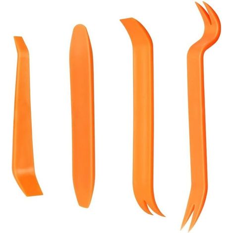 4Pcs Outil Demontage Garniture Voiture, Professionnel Voiture Démontage Installation Outil Kit pour Voiture Radio Audio Garniture Intérieure Dash Tableau de Bord, Installateur Pry Outi (1/5)